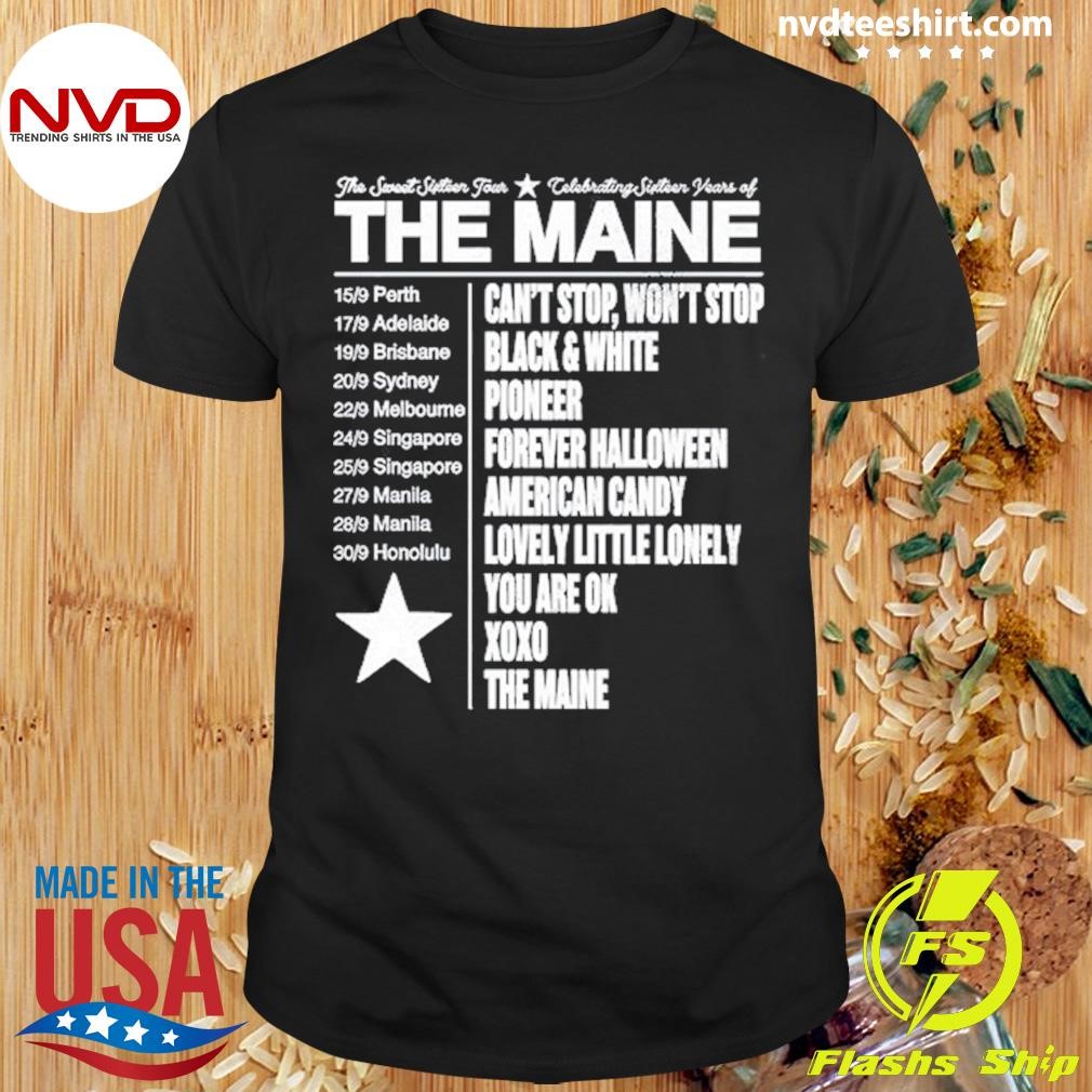 The Maine The Sweet Sixteen Bomb Tour 2024 Shirt