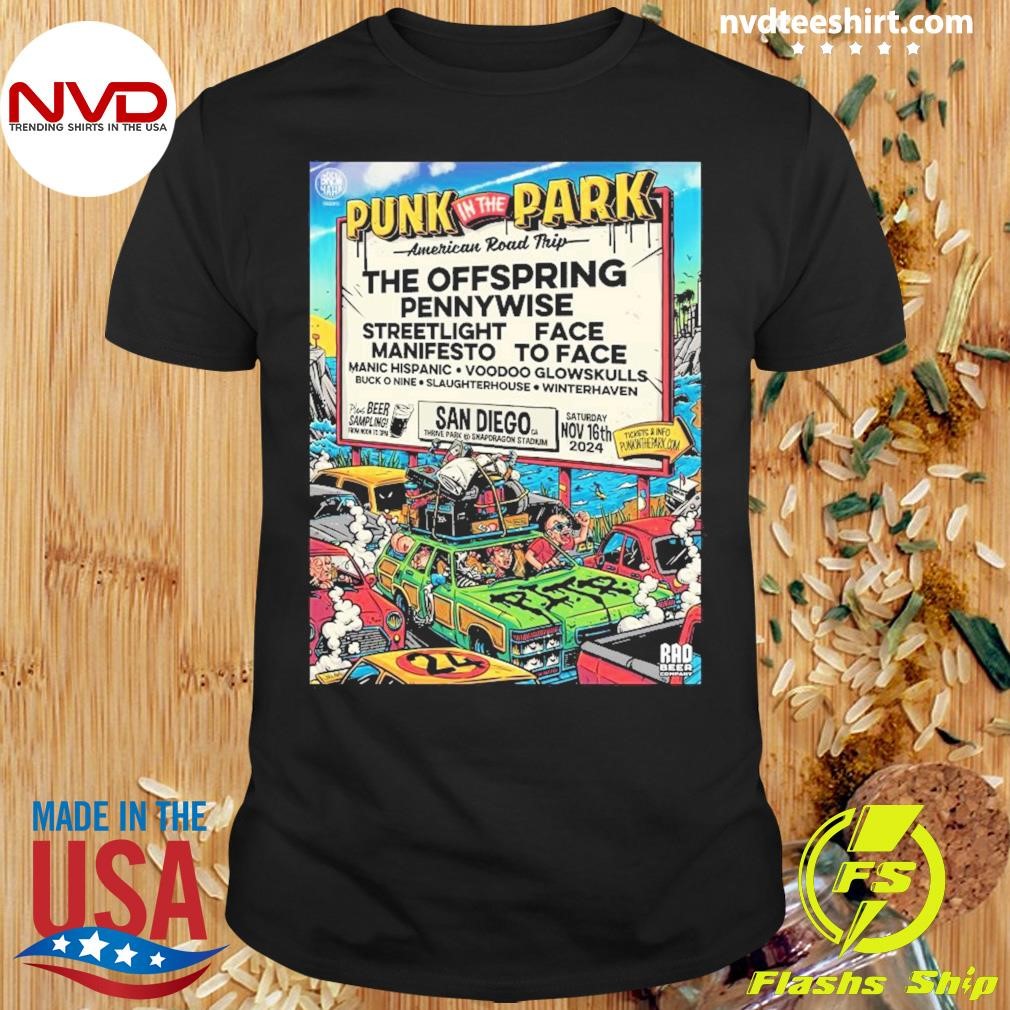 The Offspring and Pennywise Lead Punk In The Park San Diego Lineup Poster Shirt