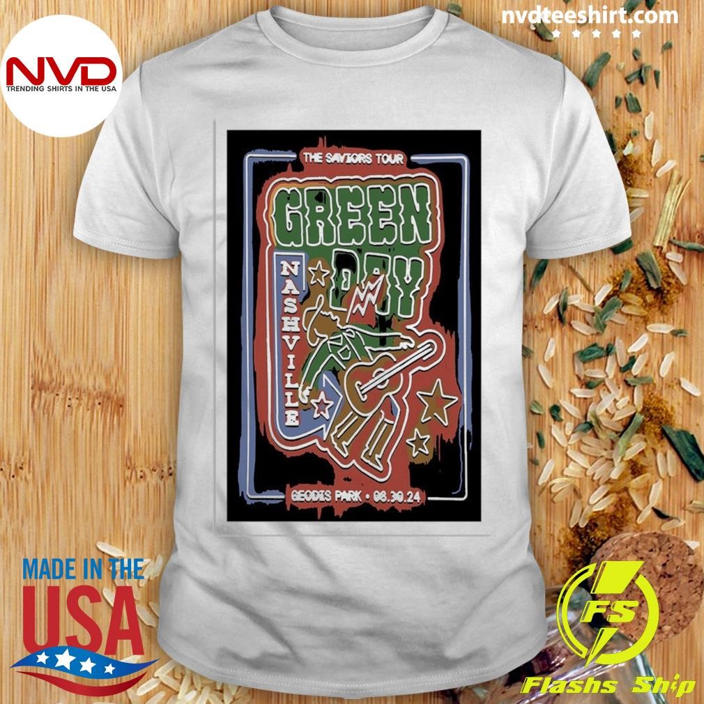 The Saviors Tour Green Day Nashville Geodis Park August 30 2024 Poster Shirt