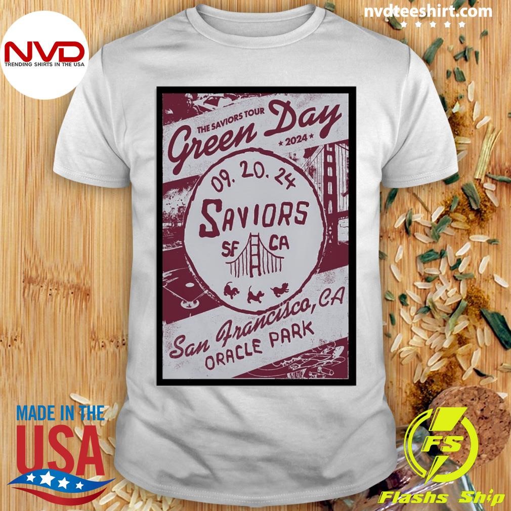 The Saviors Tour Green Day San Francisco, CA Sept 20 2024 Shirt