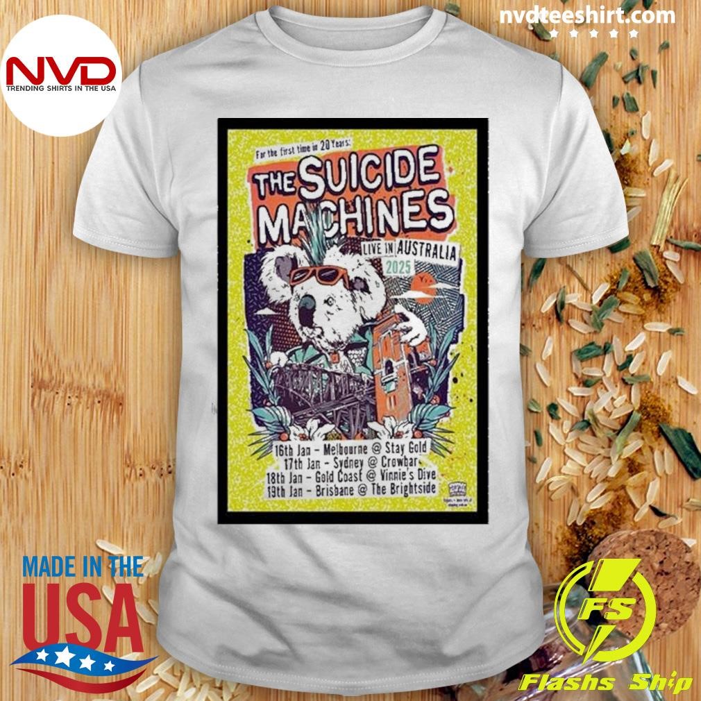 The Suicide Machines Live In Australia January 2025 Tour Poster Shirt