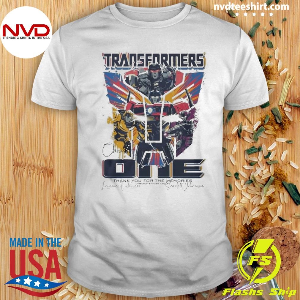 Transformers One 2024 Thank You For The Memories Signature Shirt