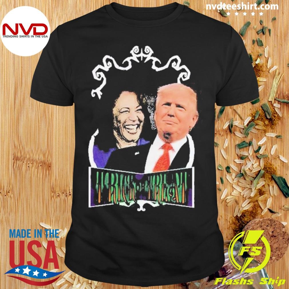 Trick Or Treat Kamala Harris And Donald Trump Us President Election Halloween 2024 Shirt