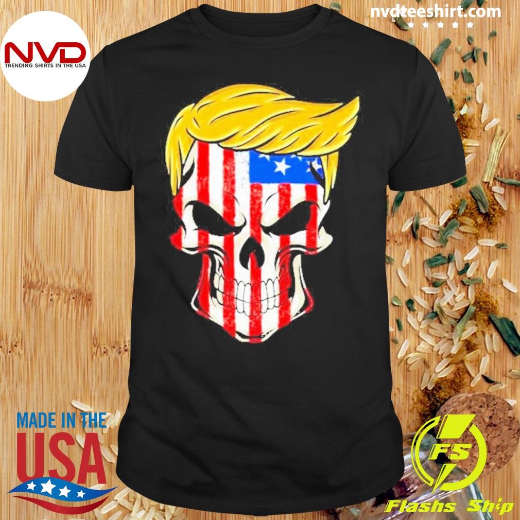 Trump Skull American Flag Trump 2024 Shirt