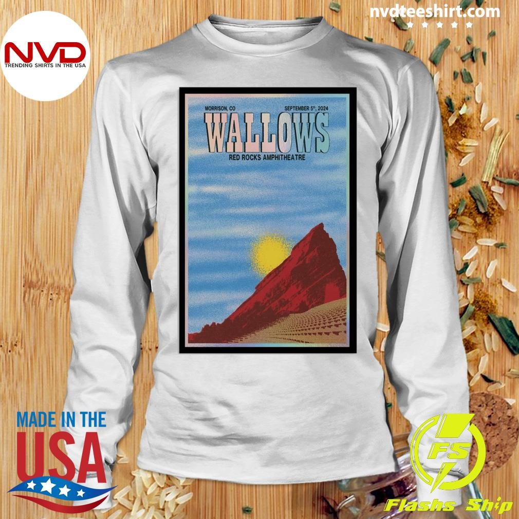 Wallows Sept 5th 2024 Poster Red Amphitheatre Co Rocks Morrison Shirt ...