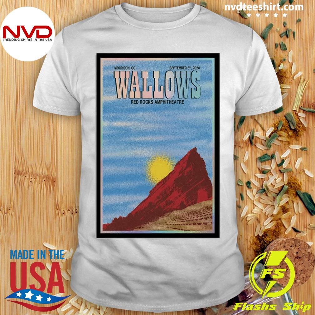 Wallows Sept 5th 2024 Poster Red Amphitheatre Co Rocks Morrison Shirt