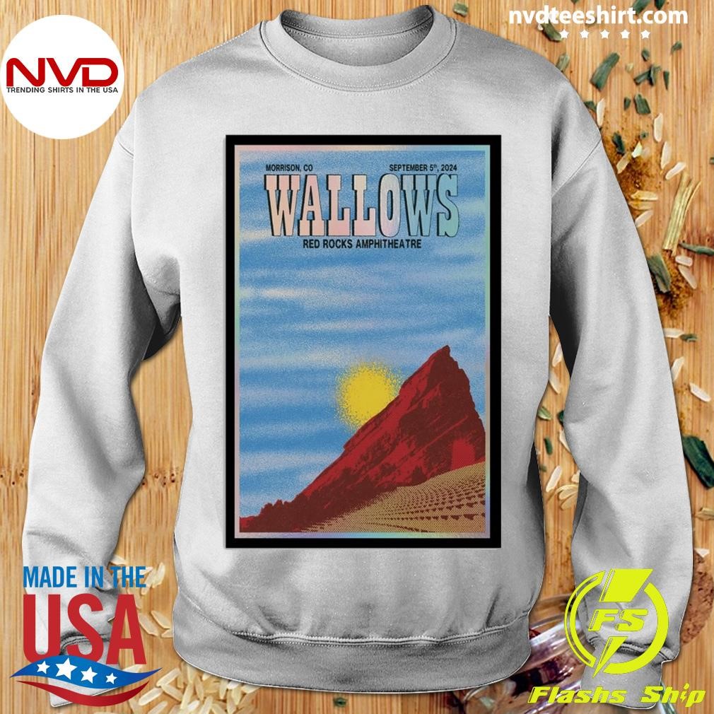 Wallows Sept 5th 2024 Poster Red Amphitheatre Co Rocks Morrison Shirt ...