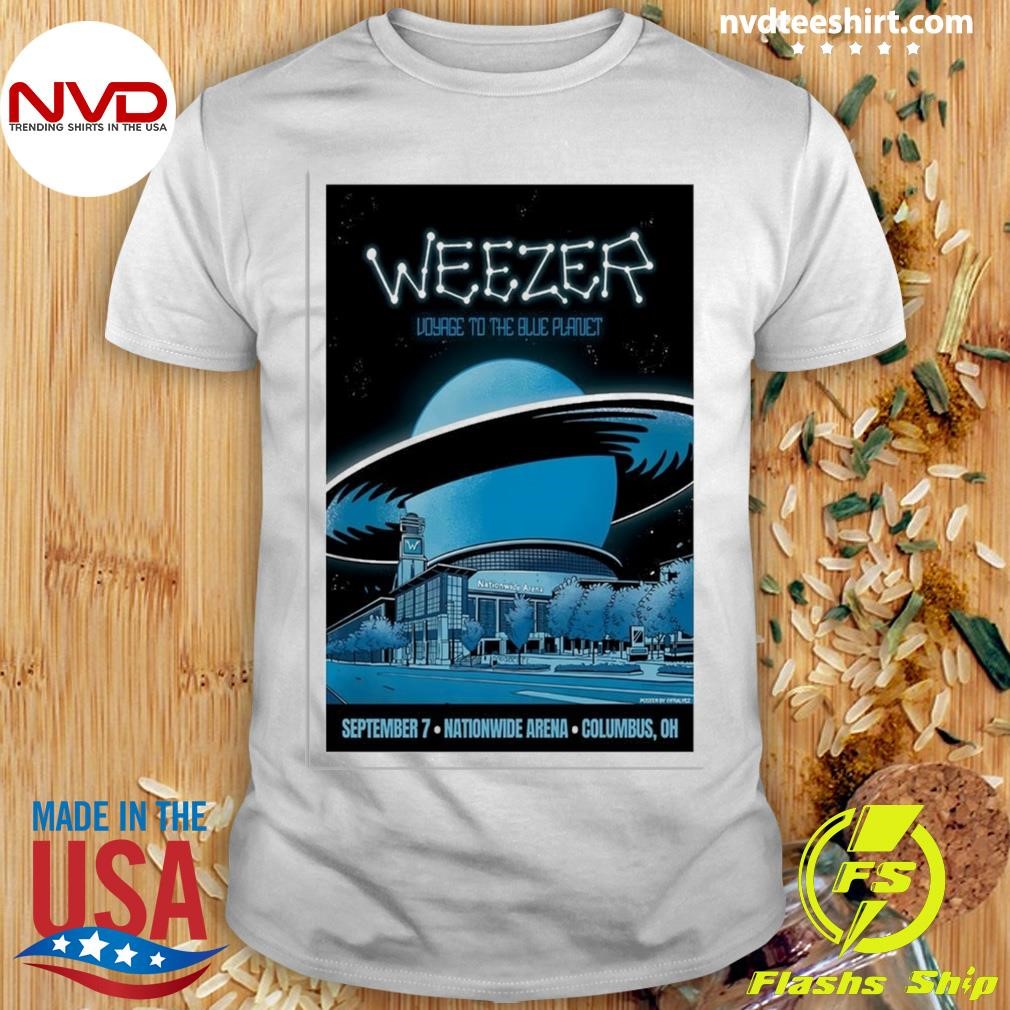 Weezer Sept 7 2024 Nationwide Arena In Columbus OH Poster Shirt