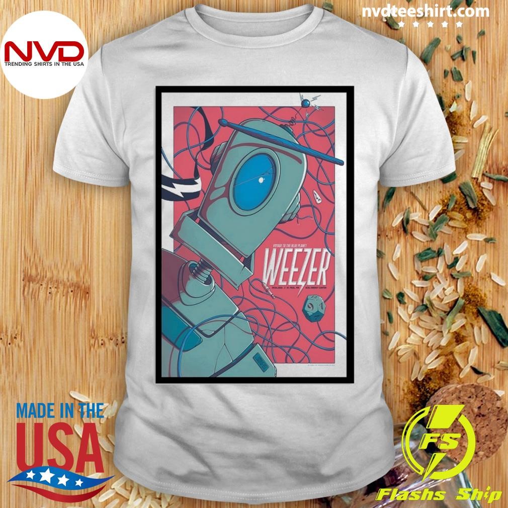 Weezer Xcel Energy Center Sept 4 2024 The Blue Planet Poster Shirt