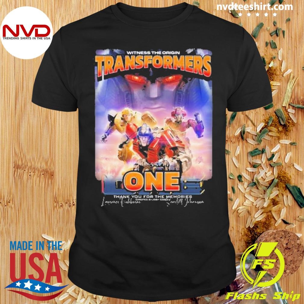 Witness The Origin Transformers One Signature Thank You For The Memories Shirt