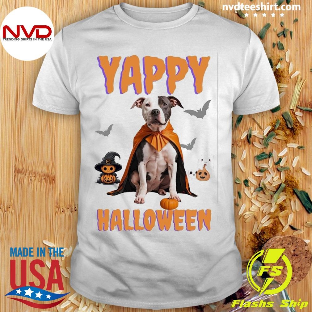 Yappy Halloween Pitbull Greeting Card Perfect for Pitbull Lovers Shirt