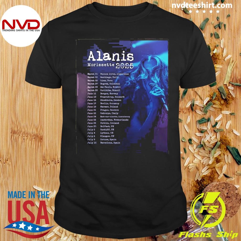 Alanis Morissette World Tour Dates 2025 Shirt