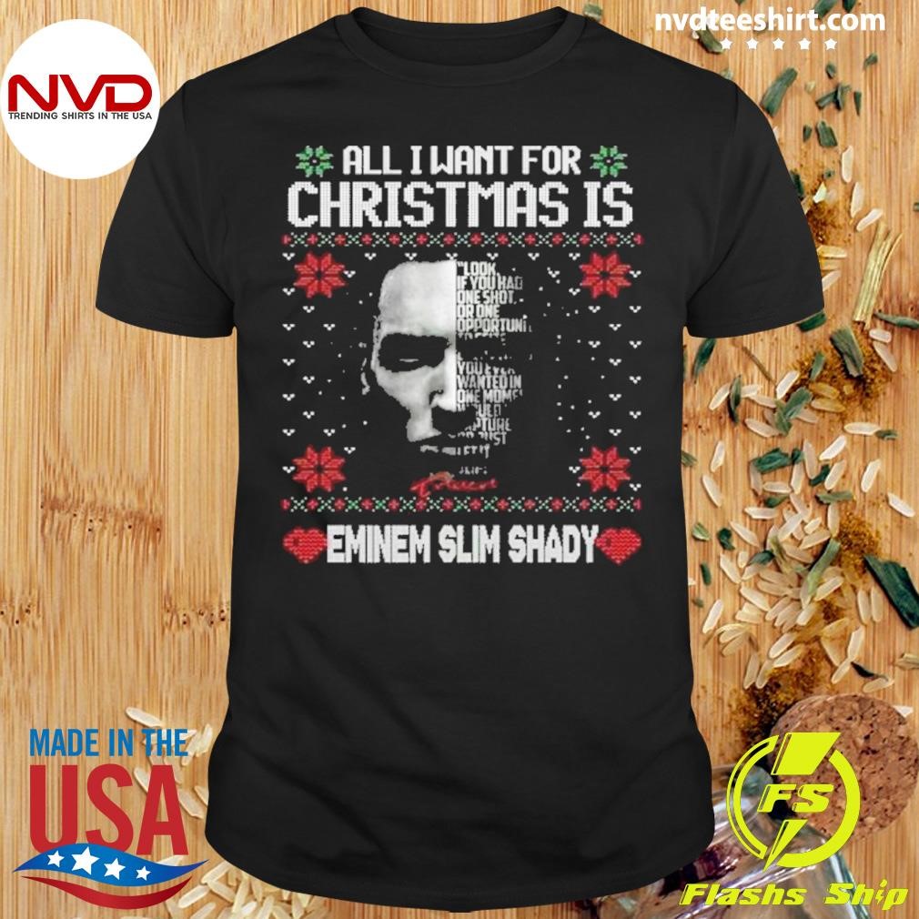 All I Want For Christmas Is Eminem Slim Shady 2024 Shirt