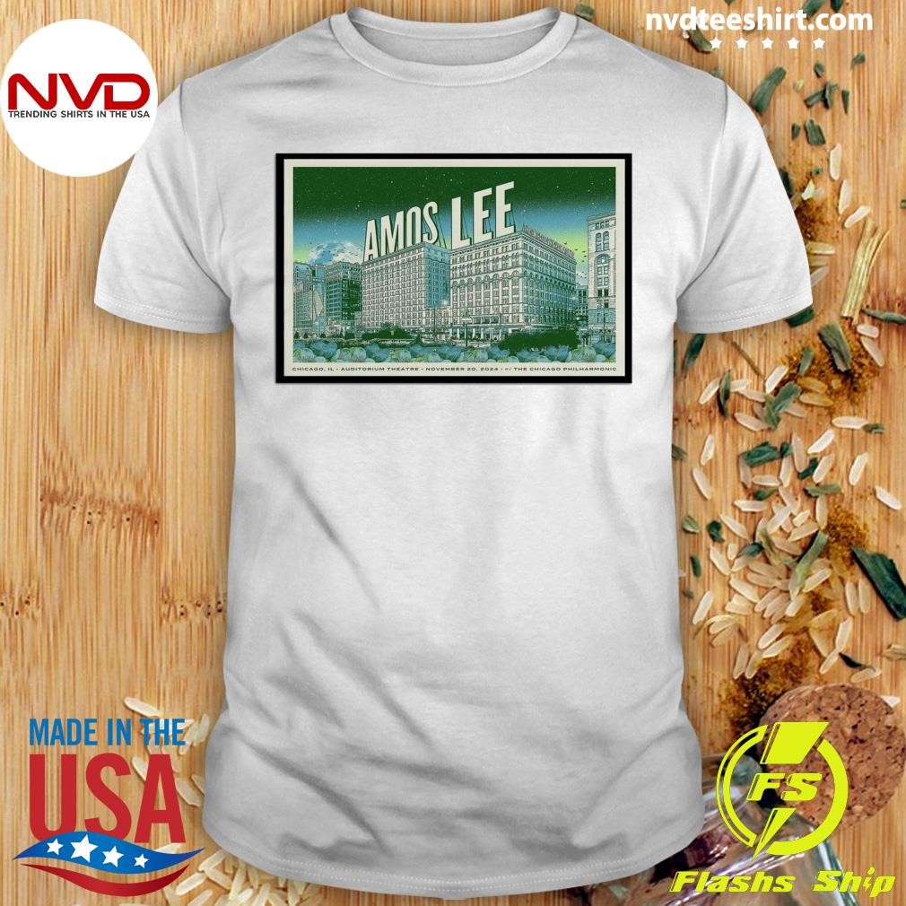 Amos Lee Chicago, IL Auditorium Theatre November 20 2024 Shirt