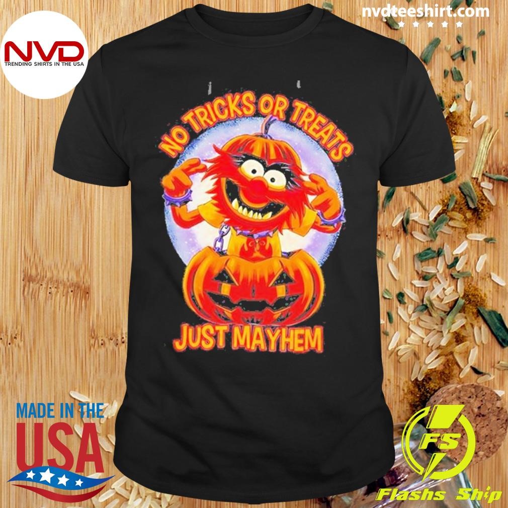 Animal In A Jack O Lantern No Tricks Or Treats Just Mayhem Halloween 2024 Shirt