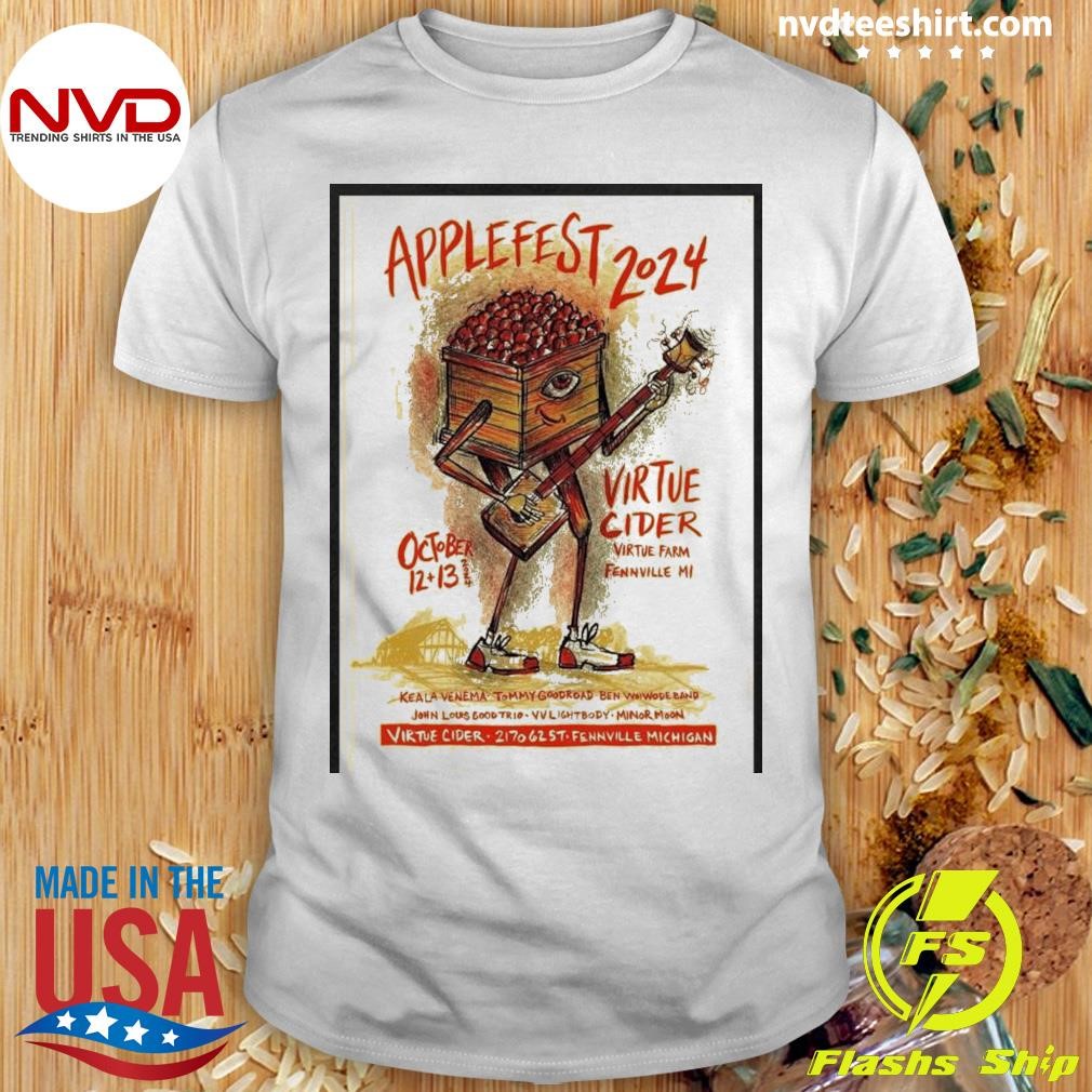 Applefest Oct 12-13, 2024 Virtue Cider In Fennville MI Poster Shirt