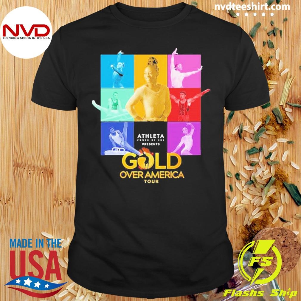 Athleta Power Of The She Presents Simone Biles Gold Over America 2024 Tour Shirt