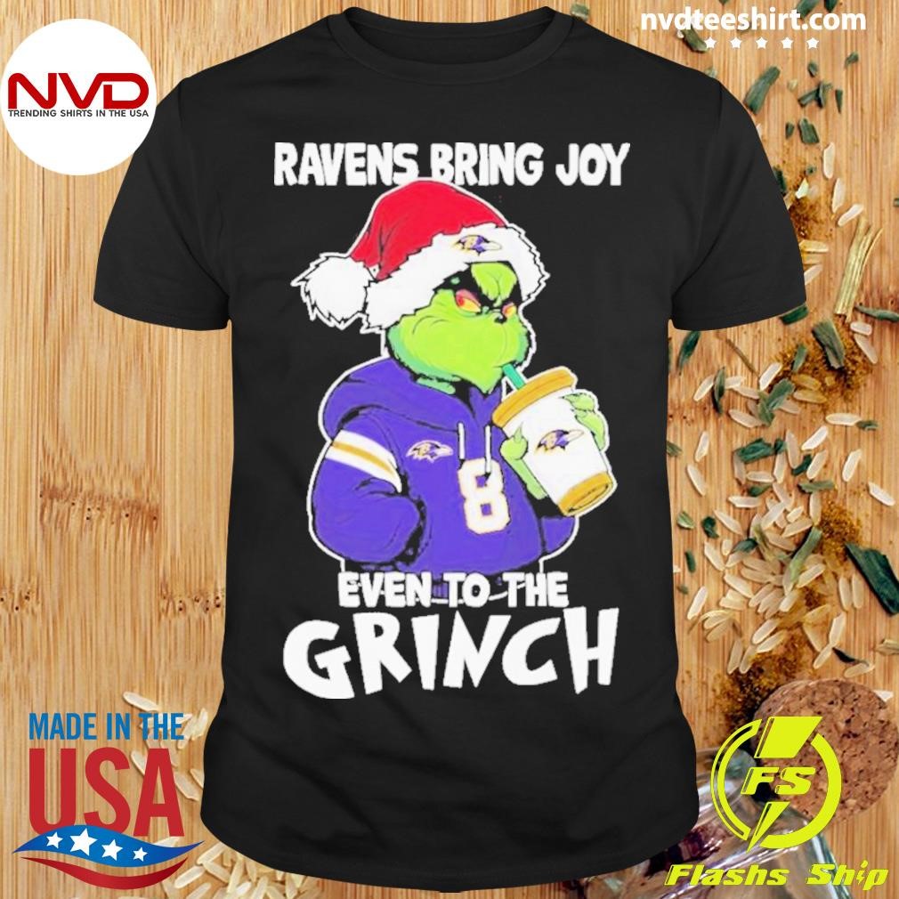 Baltimore Ravens Bring Joy Even To The Grinch Christmas 2024 Shirt