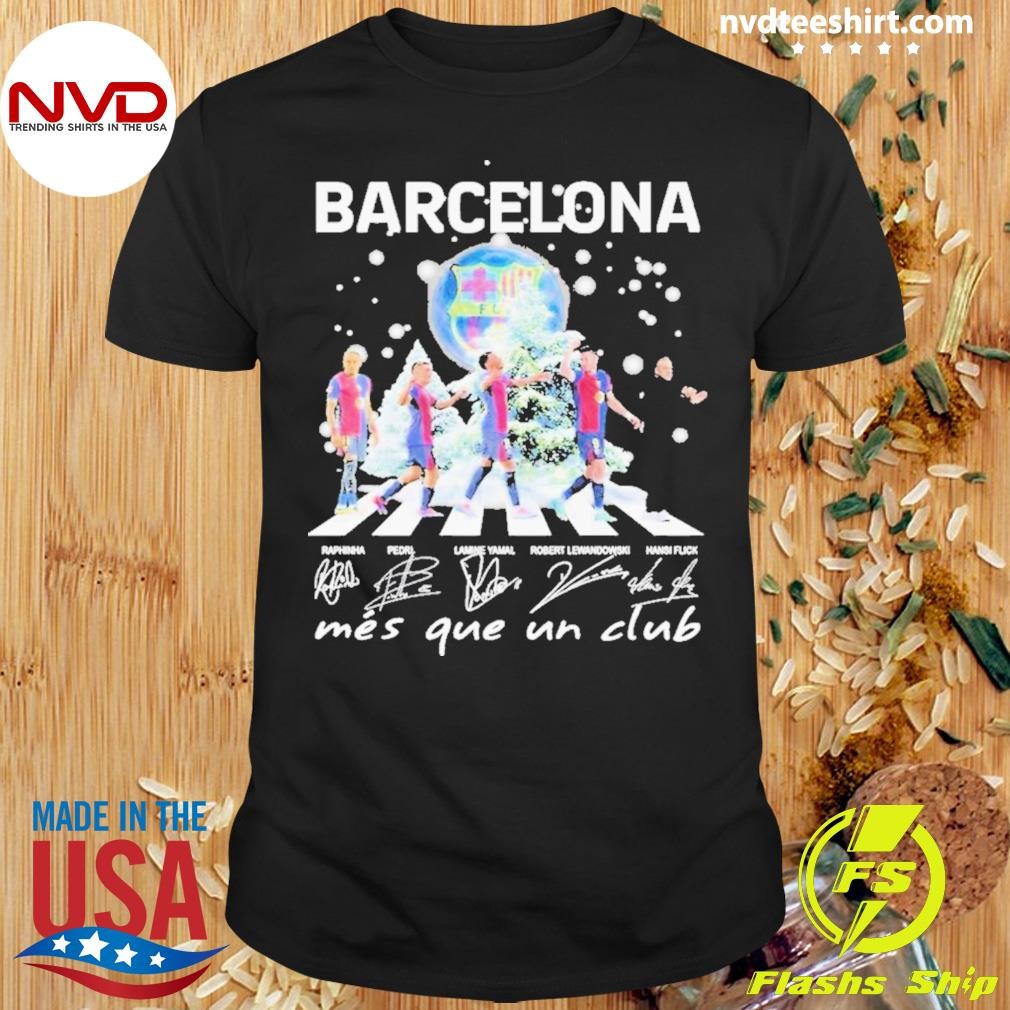 Barcelona Fc 2024 Christmas Mes Que Un Club Shirt