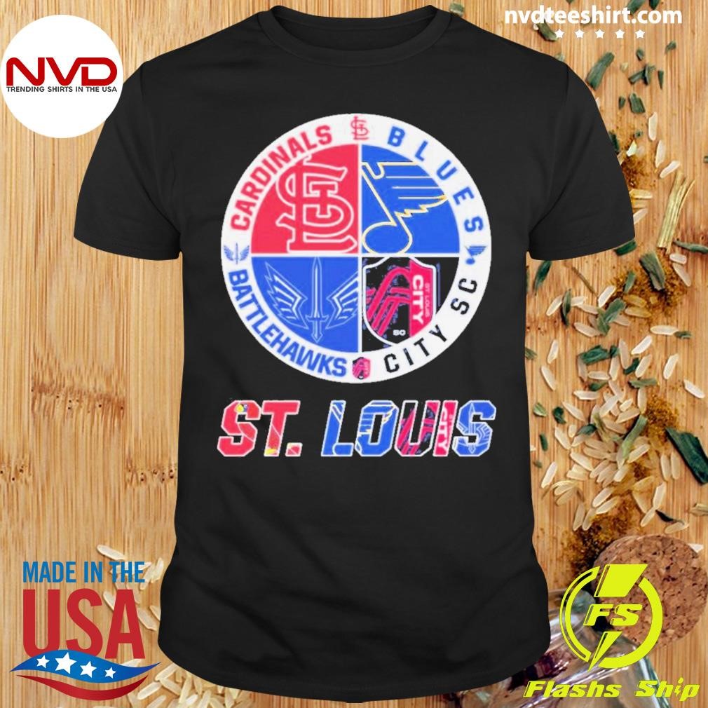 Battlehawks St Louis Logo Team Cardinals, Blues, City Sc And 2024 Shirt