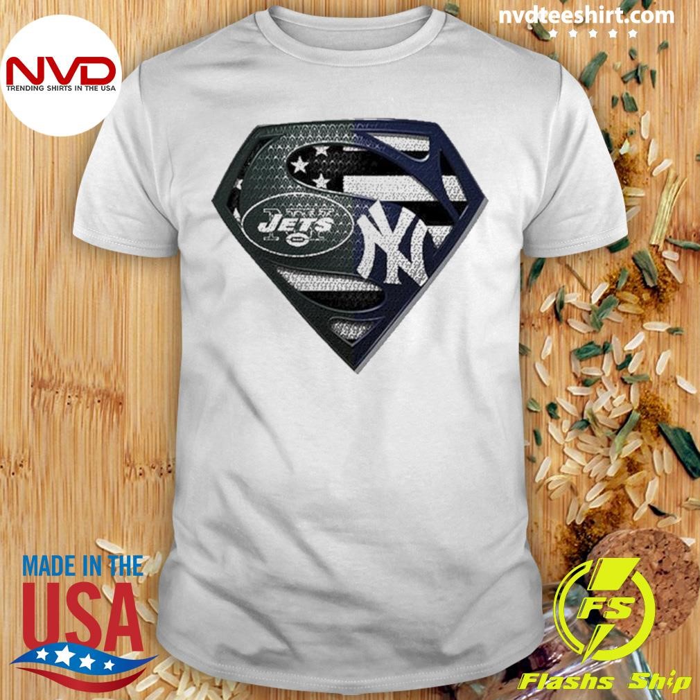 Best New York Jets And New York Yankees Superman Logo T-shirt