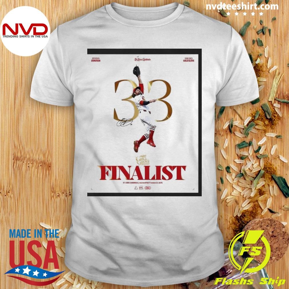 Brendan Donovan St. Louis Cardinals Gold Glove Award Finalists 2024 Shirt