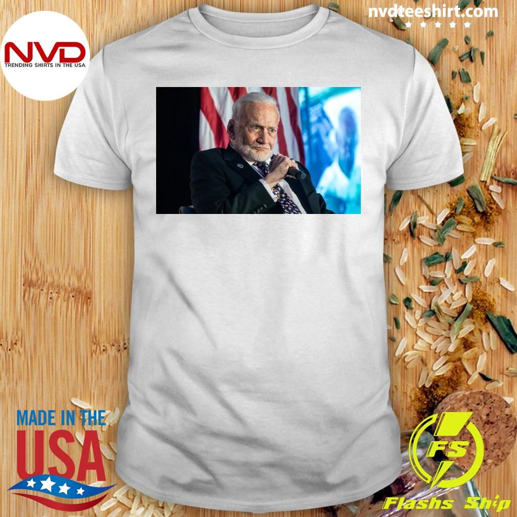 Buzz Aldrin, 94, Sends a Bold Political Message With Presidential Endorsement Shirt