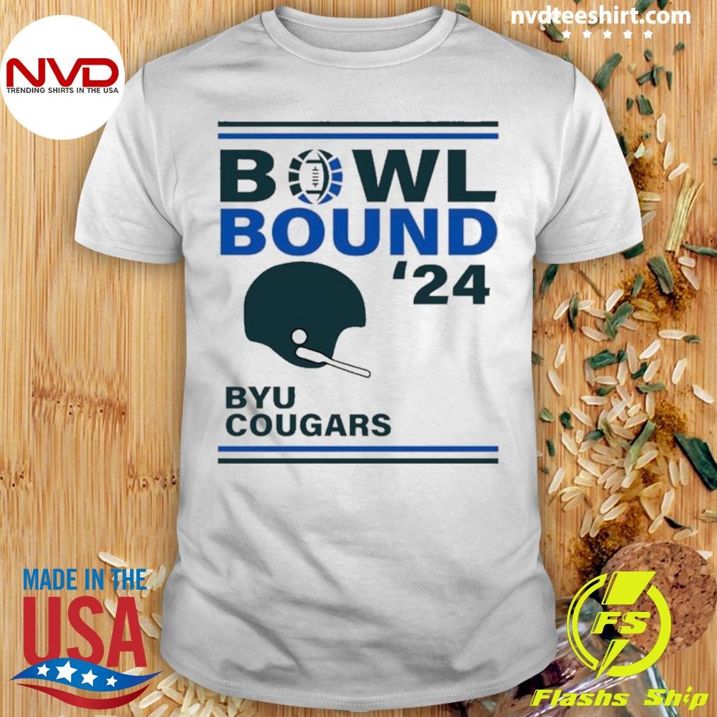 Byu Cougars 2024 Bowl Bound Helmet Shirt