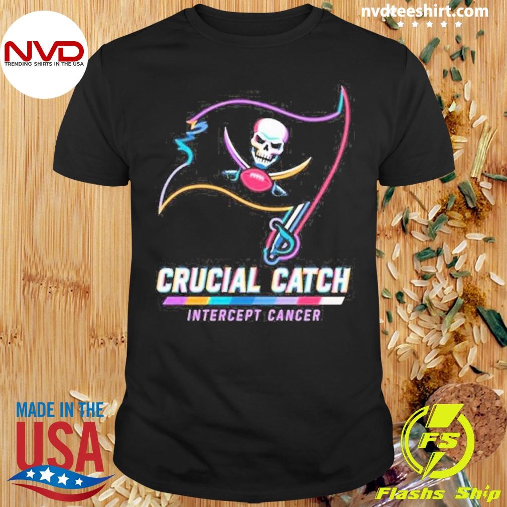 Cancer Awareness Tampa Bay Buccaneers 2024 Crucial Catch Intercept Shirt