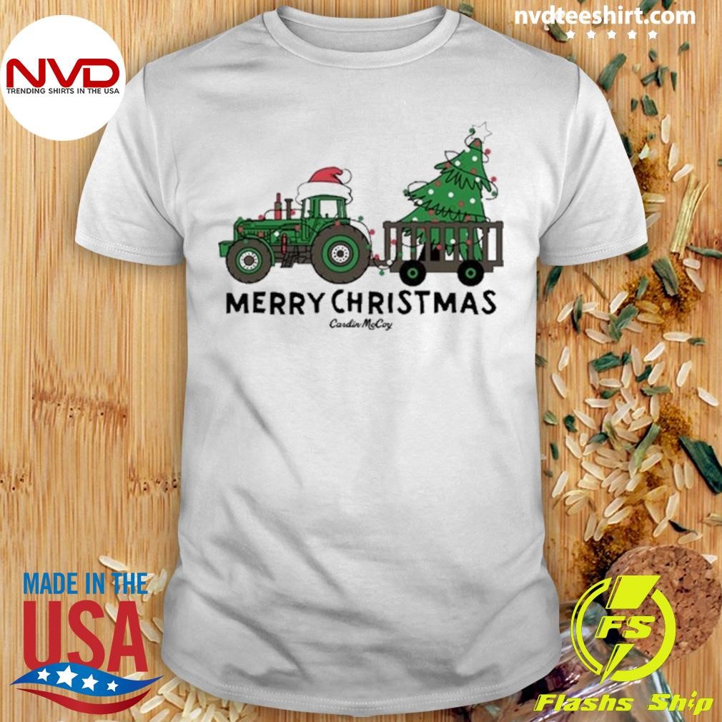 Cardin Mccoy Merry Christmas Tractor 2024 Shirt