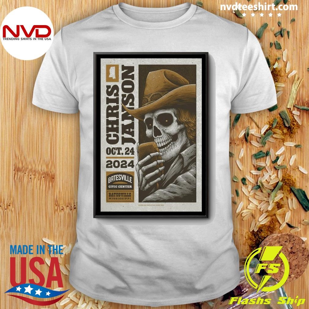 Chris Janson Show Poster The Batesville Civic Center And The Chris Janson 24 Oct 2024 Mississippi Shirt