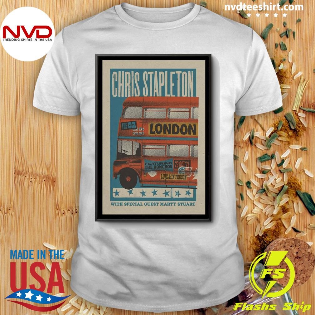 Chris Stapleton Show Poster The 02 London Uk 23 Oct 2024 Shirt