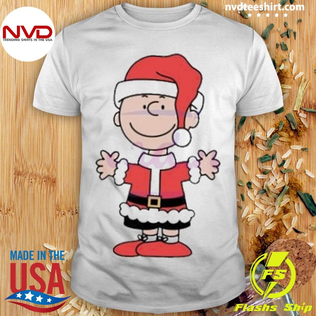 Christmas Peanuts Charlie Brown Santa Hat 2024 Shirt