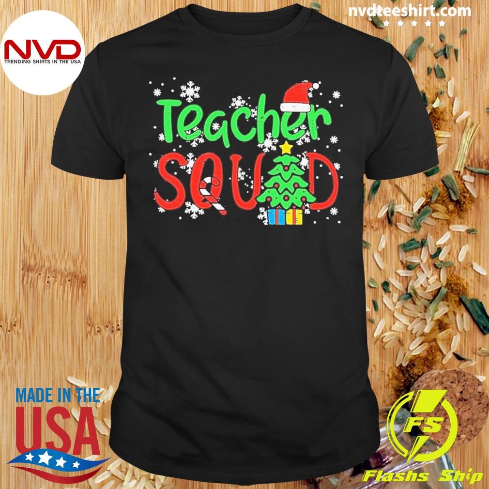 Christmas Teacher Squad tree light 2024 Shirt