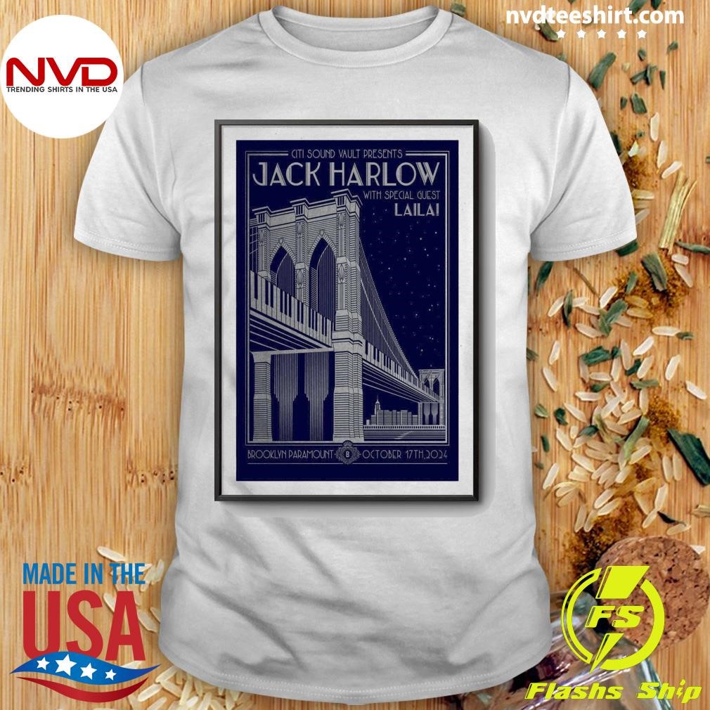 Citi Sound Vault Presents Jack Harlow With Special Guest Laila Brooklyn Paramount October 17th, 2024 Shirt