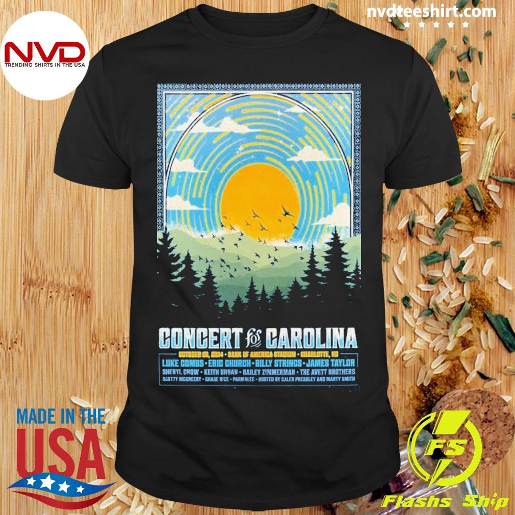 Concert For Carolina Bank Of America Stadium October 26 2024 Charlotte, Nc Tour Poster Shirt