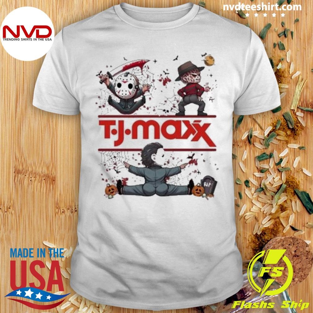 Cute Horror Movies Characters Chibi T.J. Maxx Halloween Shirt