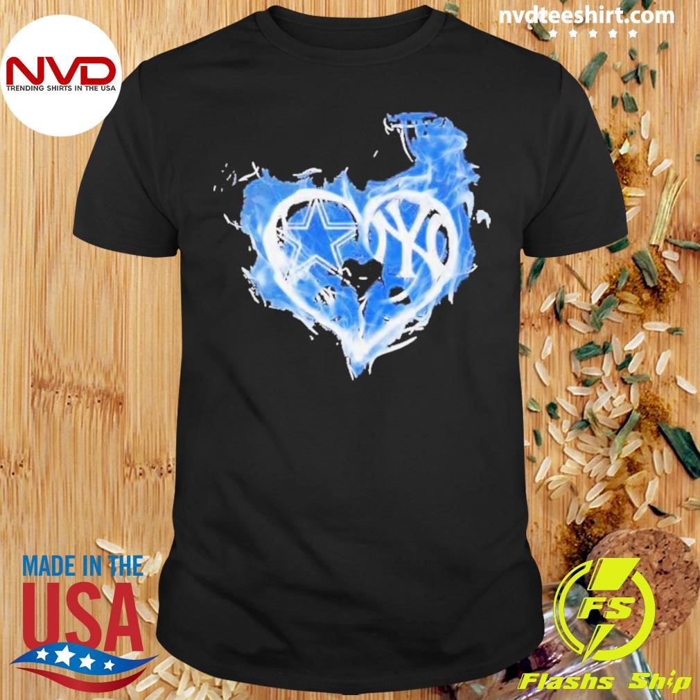 Dallas Cowboys And New York Yankees Heart Shirt