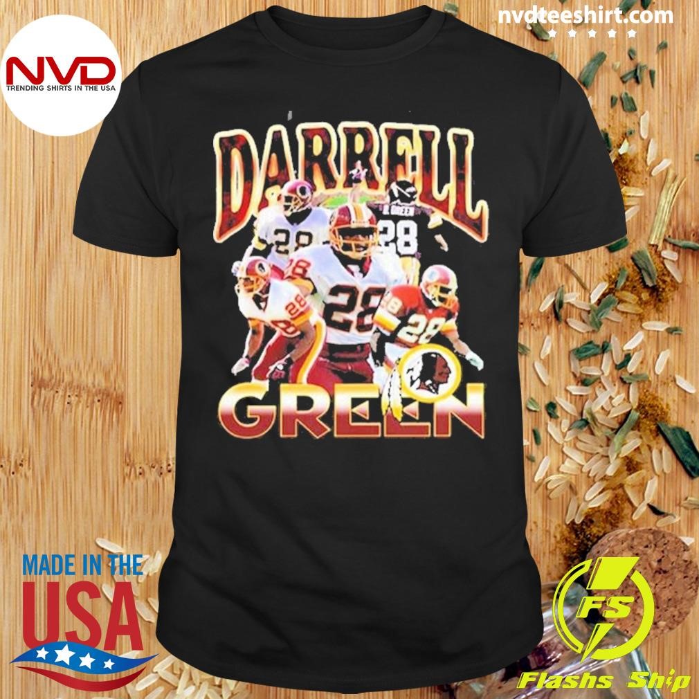 Darrell Green 28 Washington Redskins Nfl Player Graphic 2024 Shirt