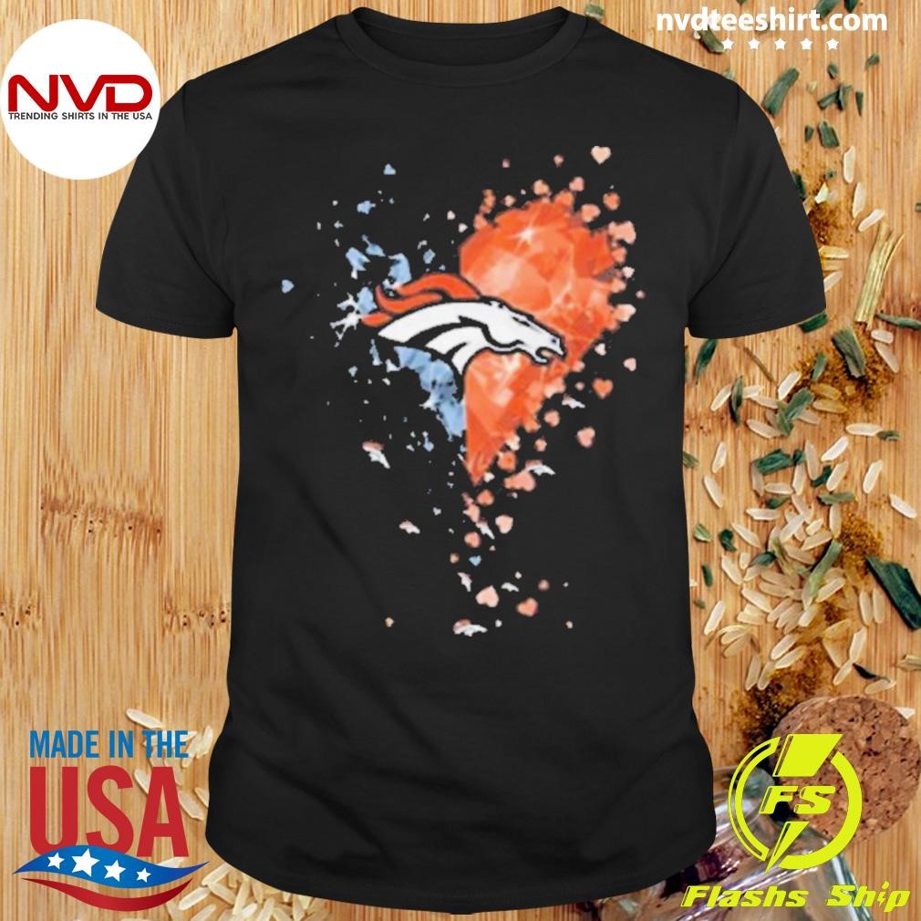 Denver Broncos Crystal Heart 2024 Shirt