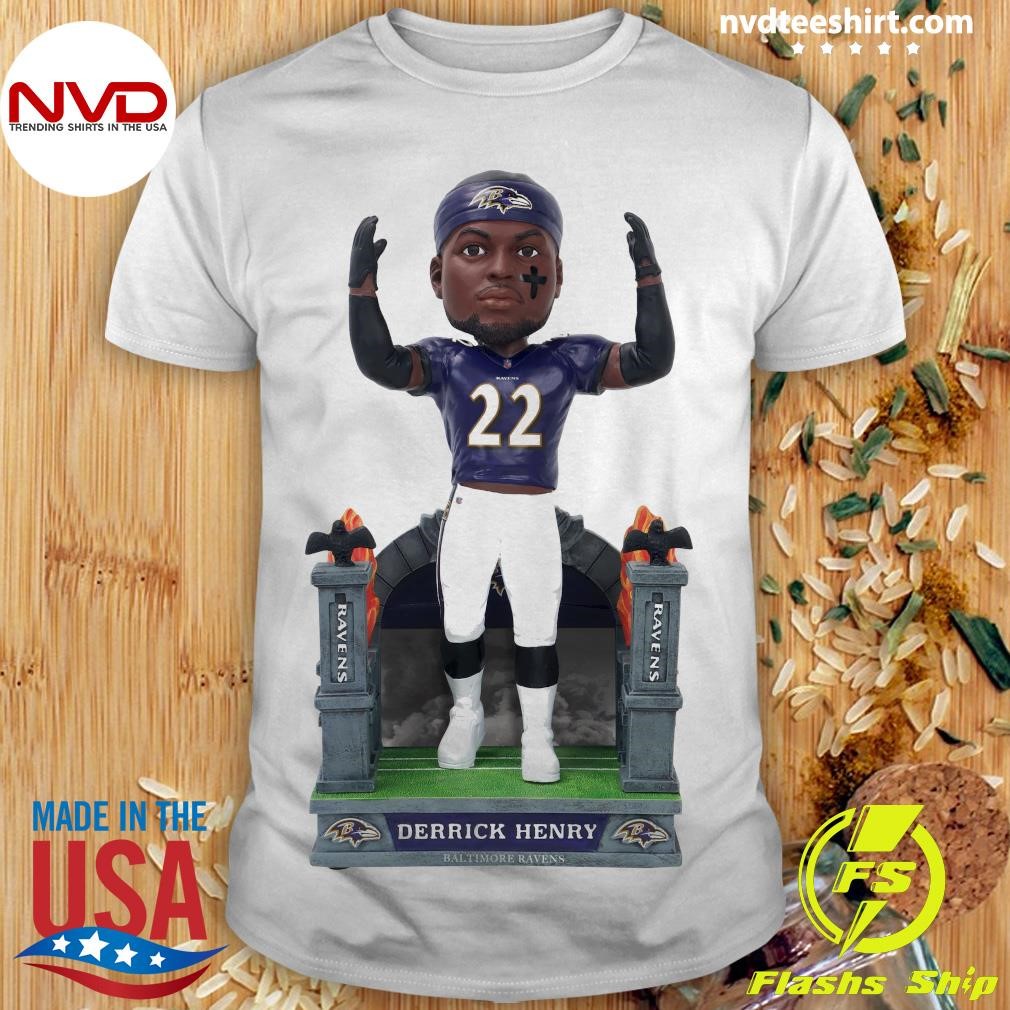 Derrick Henry Baltimore Ravens Tunnel Entrance Bobblehead Shirt