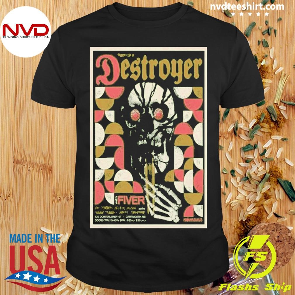 Destroyer Sanctuary Arts Centre Dartmouth, Ns Oct 30 2024 Tour Shirt