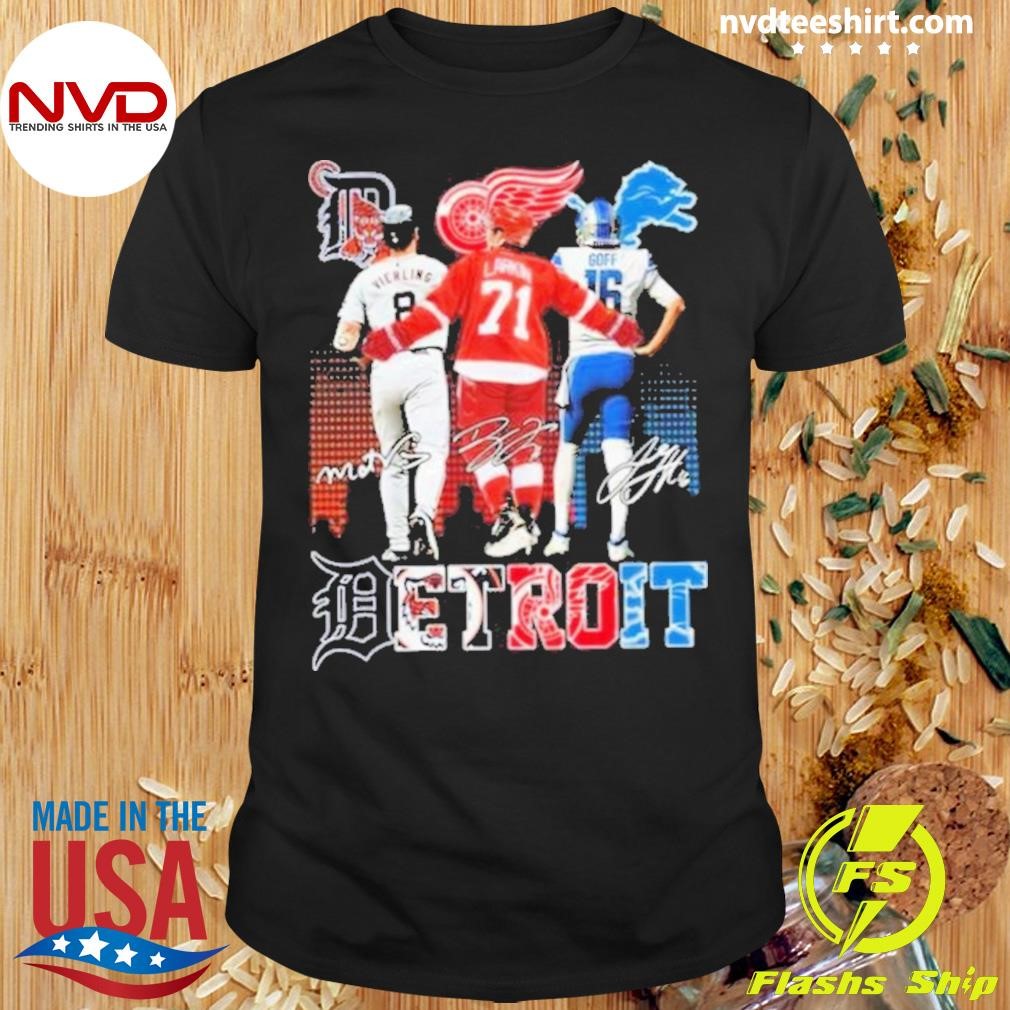 Detroit Tigers – Detroit Red Wings – Detroit Lions Signatures 2024 Shirt