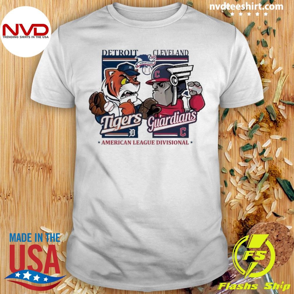 Detroit Tigers Vs Cleveland Guardians 2024 American League Division Mascot Matchup Shirt