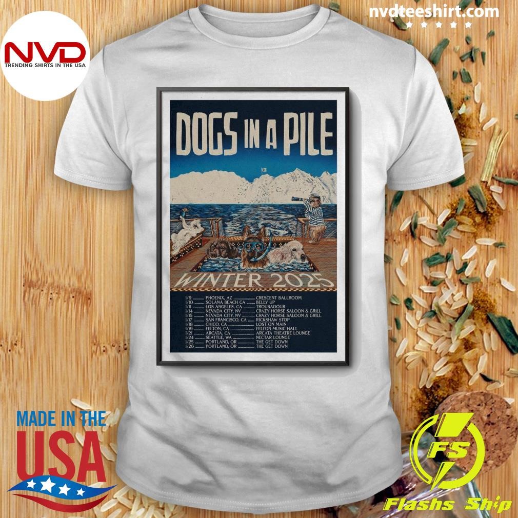 Dogs In A Pile Tour Winter 2025 Shirt