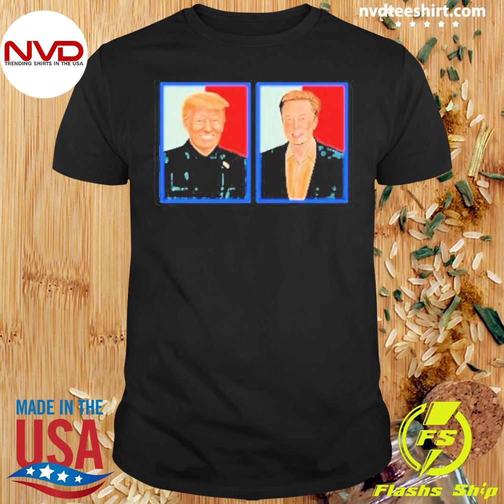 Donald trump elon musk 2024 portrait illustration 2024 Shirt