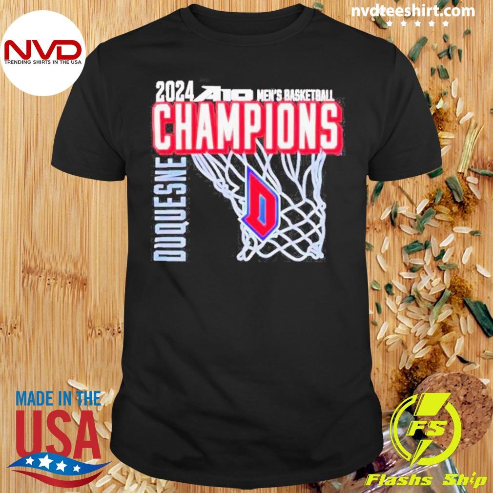 Duquesne Dukes 2024 A10 Men’s Basketball Champions Logo Shirt