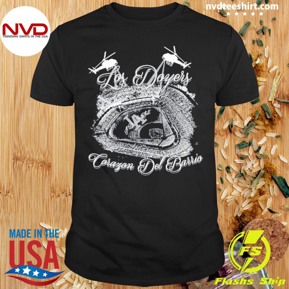 Elitelikethat Los Doyers Corazon Del Barrio Black Shirt