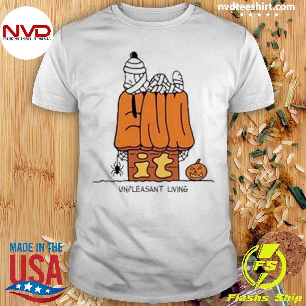 End It Unpleasant Living Halloween Snoopy Funny Shirt