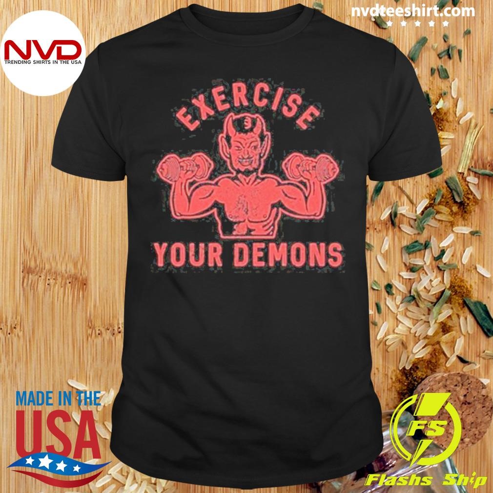 Ethan Buck Wearing Exercise Your Demons Devil 2024 Shirt